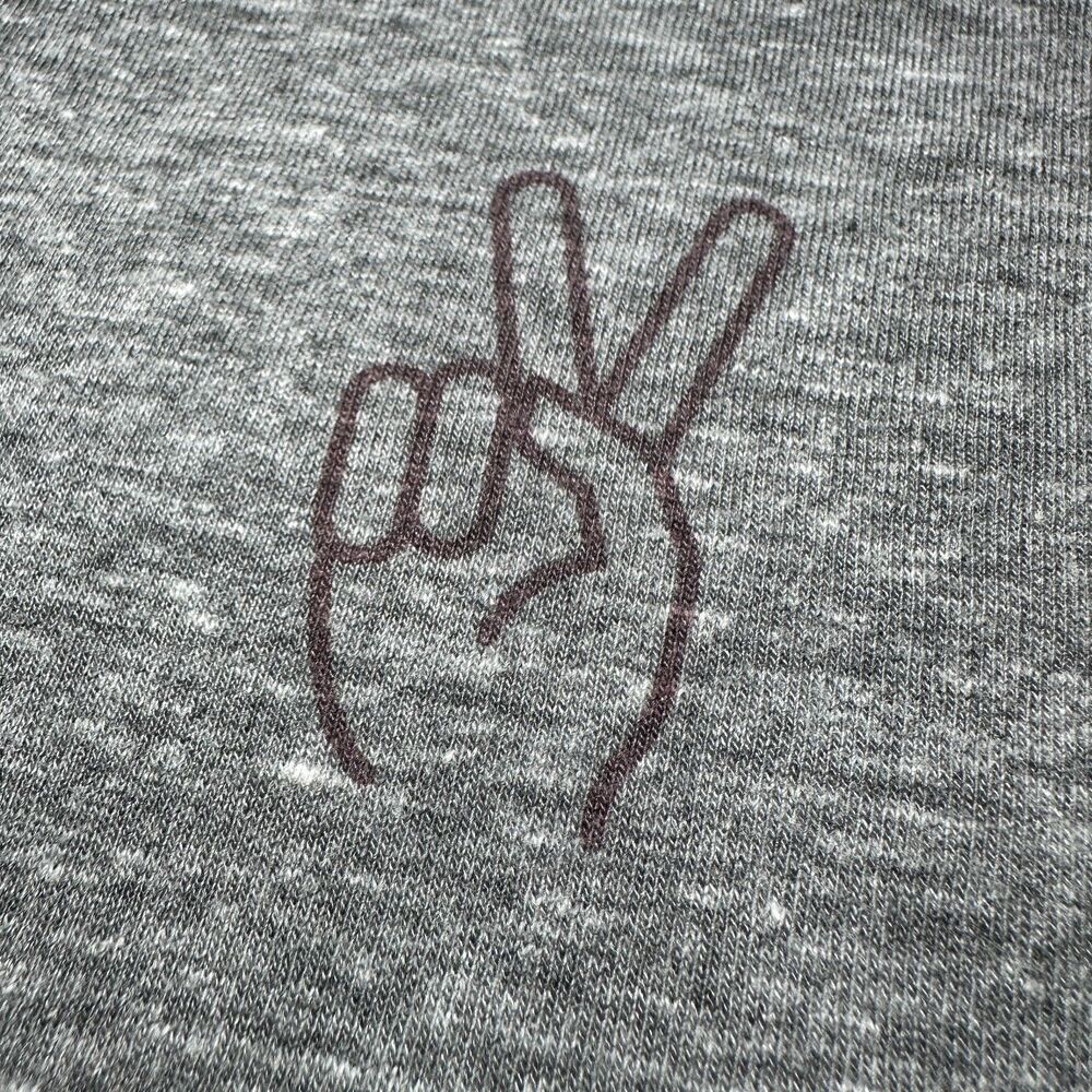 Marine Layer Mens XL Peace Sign Crew T-shirt | Made in California | Heather Gray - Picture 2 of 8